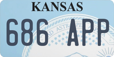 KS license plate 686APP