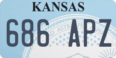 KS license plate 686APZ