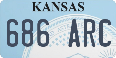 KS license plate 686ARC