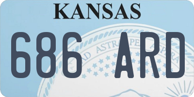 KS license plate 686ARD