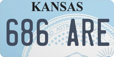 KS license plate 686ARE