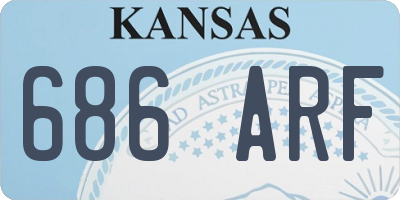 KS license plate 686ARF