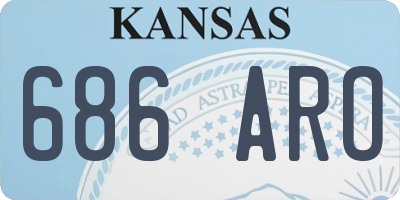 KS license plate 686ARO
