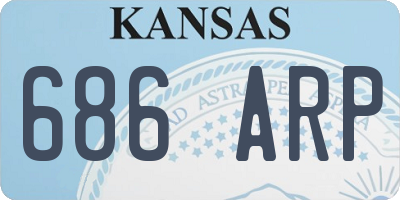 KS license plate 686ARP