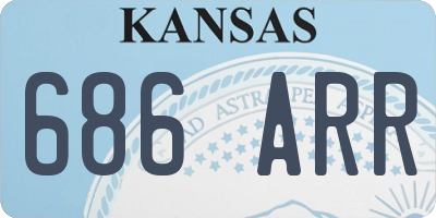 KS license plate 686ARR