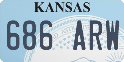 KS license plate 686ARW