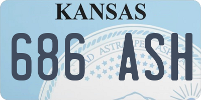 KS license plate 686ASH