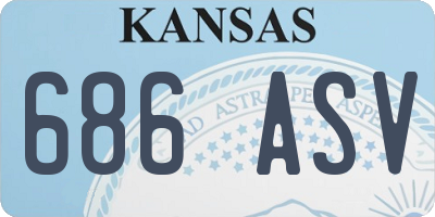 KS license plate 686ASV