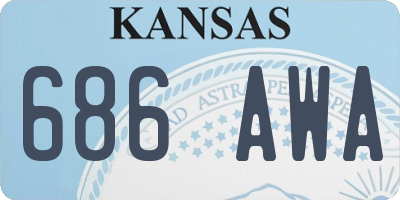 KS license plate 686AWA