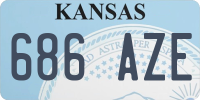 KS license plate 686AZE