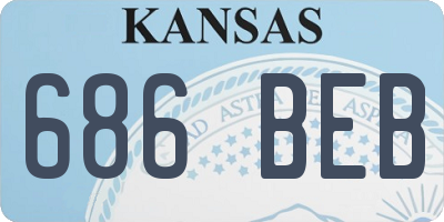 KS license plate 686BEB