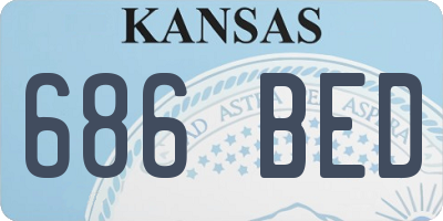 KS license plate 686BED