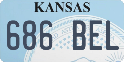 KS license plate 686BEL