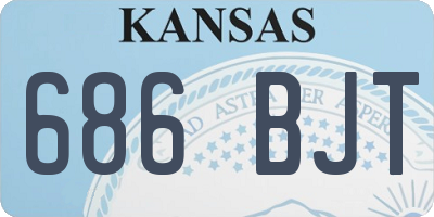 KS license plate 686BJT