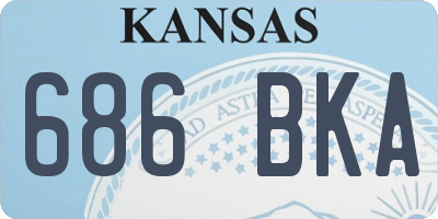 KS license plate 686BKA