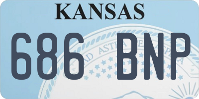 KS license plate 686BNP