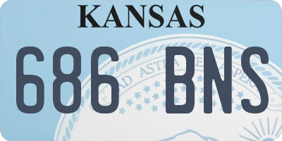 KS license plate 686BNS