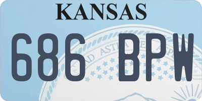 KS license plate 686BPW
