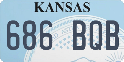 KS license plate 686BQB