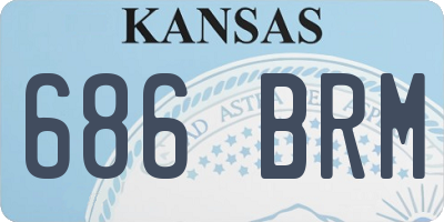 KS license plate 686BRM