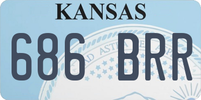 KS license plate 686BRR