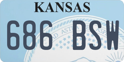 KS license plate 686BSW