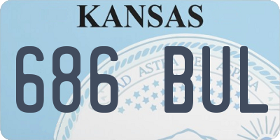 KS license plate 686BUL
