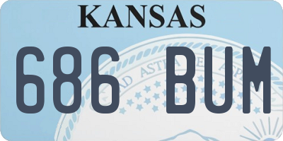 KS license plate 686BUM
