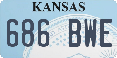 KS license plate 686BWE