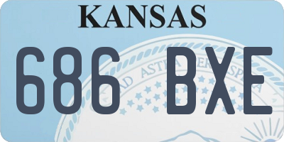 KS license plate 686BXE