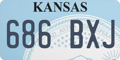 KS license plate 686BXJ