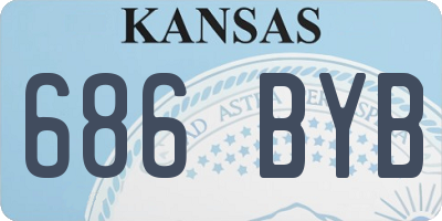 KS license plate 686BYB
