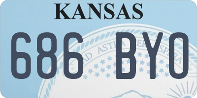 KS license plate 686BYO