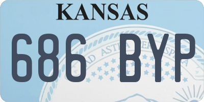 KS license plate 686BYP