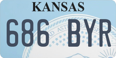 KS license plate 686BYR