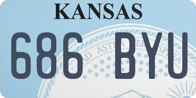 KS license plate 686BYU