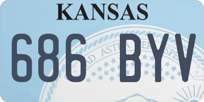 KS license plate 686BYV