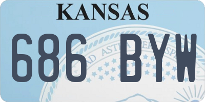 KS license plate 686BYW