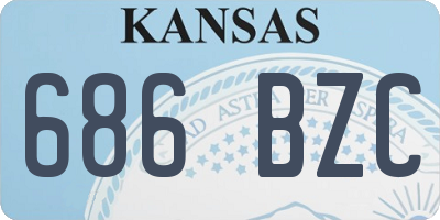 KS license plate 686BZC