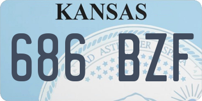 KS license plate 686BZF