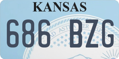 KS license plate 686BZG