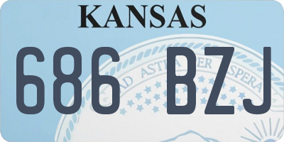 KS license plate 686BZJ