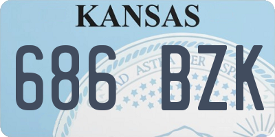 KS license plate 686BZK