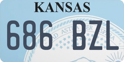 KS license plate 686BZL