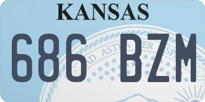 KS license plate 686BZM