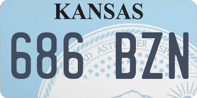 KS license plate 686BZN
