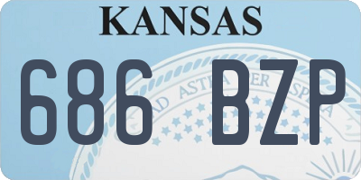 KS license plate 686BZP