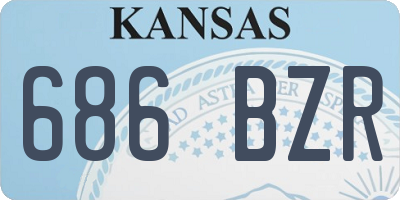 KS license plate 686BZR
