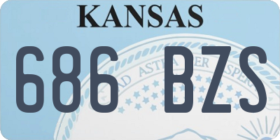 KS license plate 686BZS