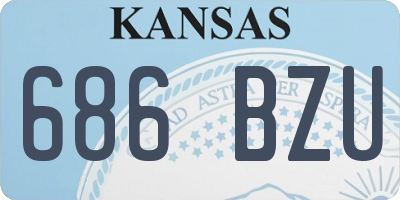 KS license plate 686BZU